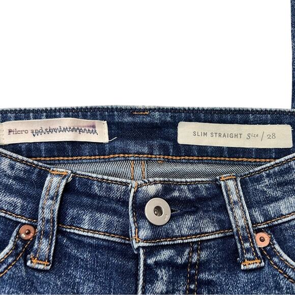 Anthropologie Pilcro Slim Straight Blue Jeans 28 - Picture 10 of 12